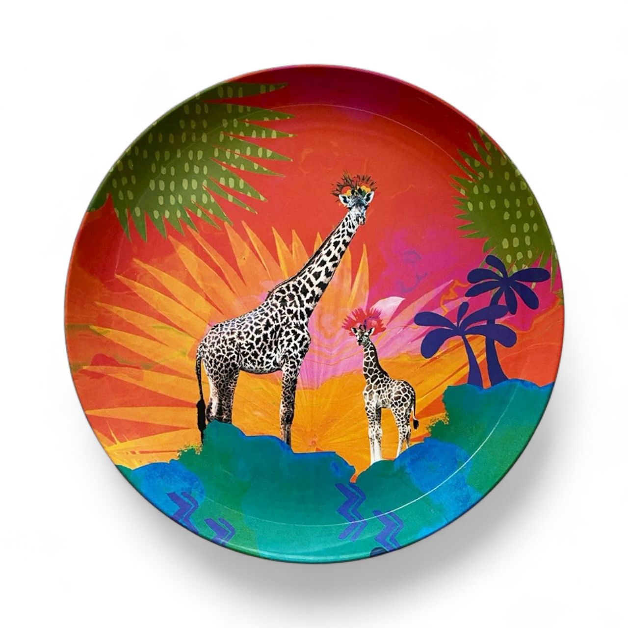 Rainbow Giraffe Plate